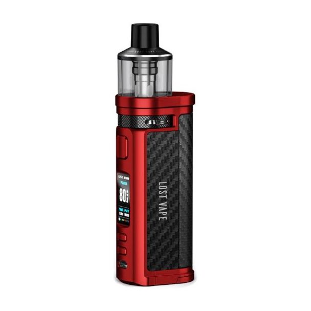 Lost Vape Centaurus Q80 Pod Mod Matt Red Carbon Fiber
