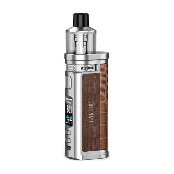 Lost Vape Centaurus Q80 Pod Mod SS Walnut Wood