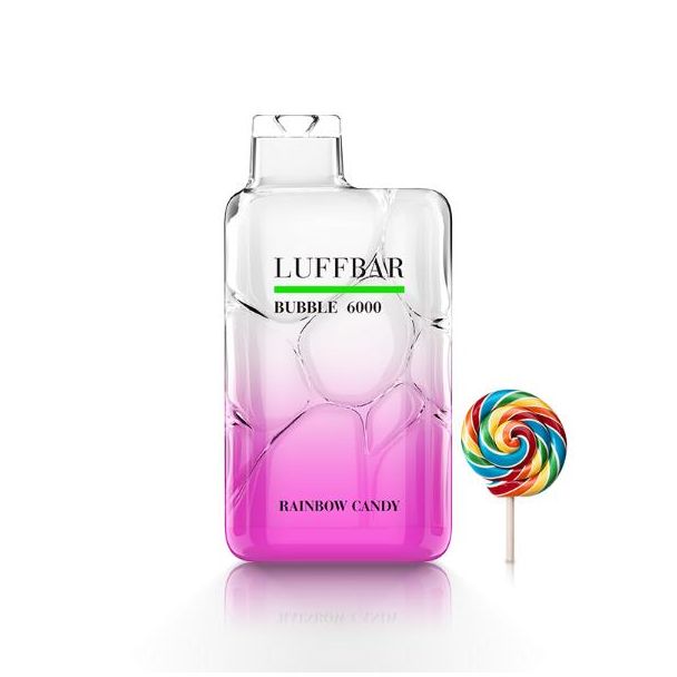 Rainbow Candy Luffbar Bubble 6000 Puffs Disposable 10-Pack Ejuices Wholesale Price!
