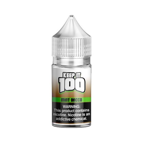 Best Deal Keep It 100 Synthetic Salt Series 30mL - Mint Bacco