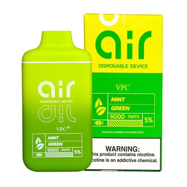 Mint Green Vibez Air 6000 Puff Disposable 
