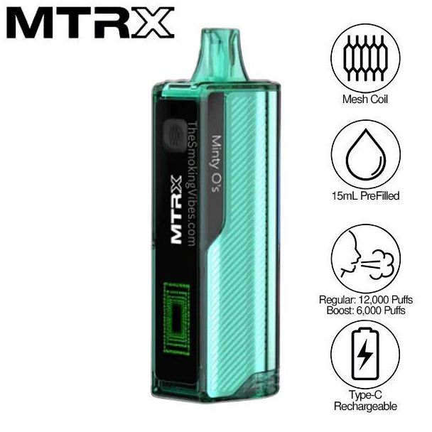 MTRX 12000 Puffs Rechargeable Vape Minty O's