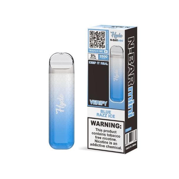 Blue Razz Ice Hyde N-Bar Mini 2500 Puffs Disposable 10-Pack Bulk Price!