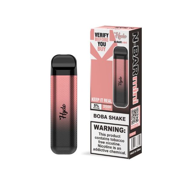 Boba Shake Hyde N-Bar Mini 2500 Puffs Disposable 10-Pack Ejuices Wholesale Price!