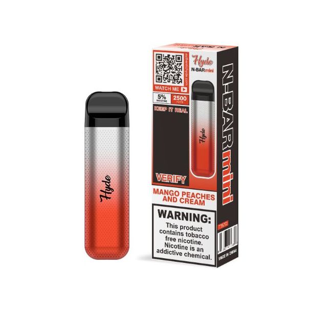 Mango Peaches And Cream Hyde N-Bar Mini 2500 Puffs Disposable 10-Pack