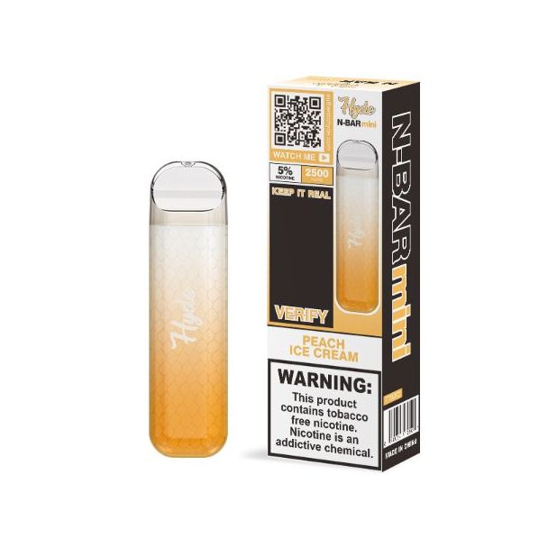 Peach Ice Cream Hyde N-Bar Mini 2500 Puffs Disposable 10-Pack