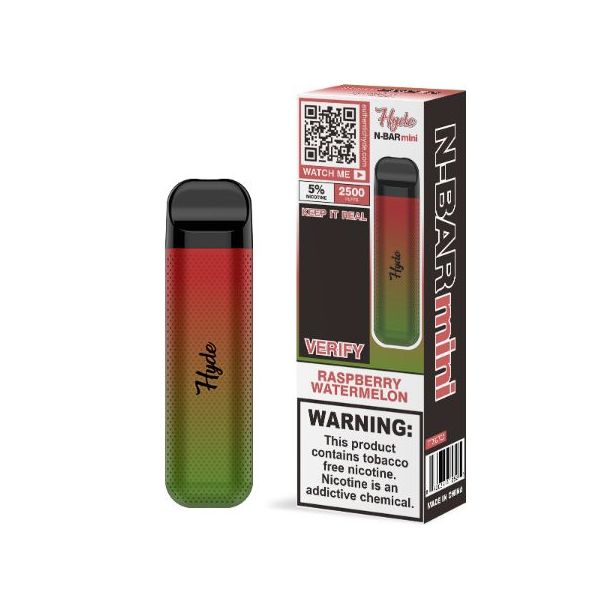Raspberry Watermelon Hyde N-Bar Mini 2500 Puffs Disposable 10-Pack