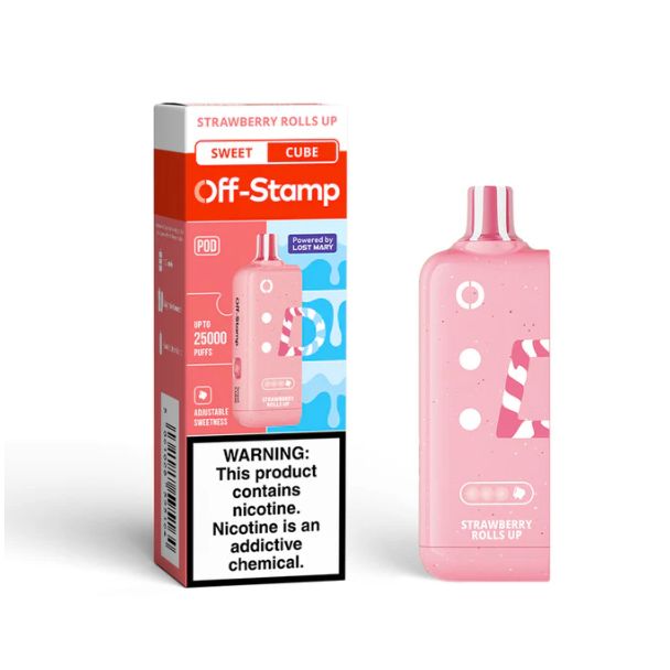 Off-Stamp X-CUBE 25,000 Puffs Flavor Pods Strawberry Rolls Up