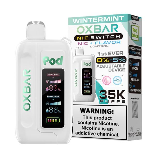 OXBAR Pod Juice NIC Switch 35,000 Puff Disposable Wintermint