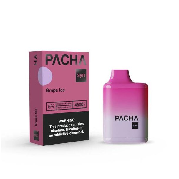 Grape Ice Pachamama Syn 4500 Puffs Disposable 10-Pack Best Ejuices Wholesale Deal!