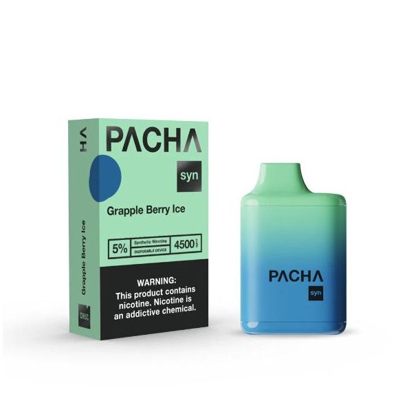 Grapple Berry Ice Pachamama Syn 4500 Puffs Disposable 10-Pack Ejuices Wholesale Price!