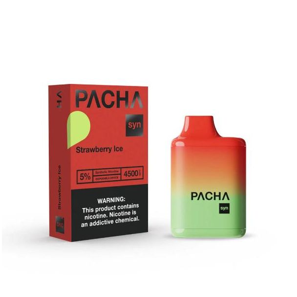 Strawberry Ice Pachamama Syn 4500 Puffs Disposable 10-Pack Ejuices Wholesale Price!