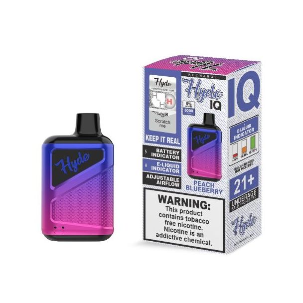 Peach Blueberry Hyde IQ 5000 Puffs Disposable
