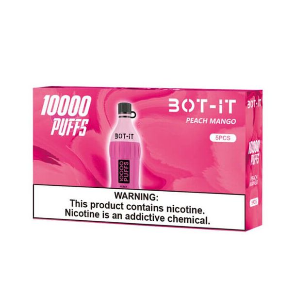 Best Deal BOT-IT 10000 Puffs Disposable 5 Pack - Peach Mango