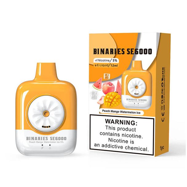 Best Deal HorizonTech Binaries Cabin SE6000 Puffs Disposable - Peach Mango Watermelon Ice