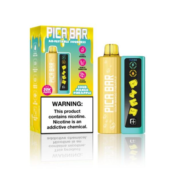 PICA BAR Tuning Adjustable Coolness 30,000 Puffs Disposable Kit Sour Mango Pineapple