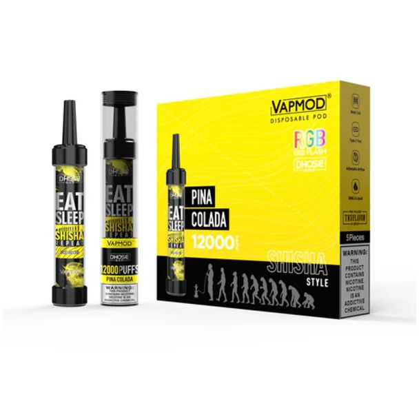 Best Deal VapMod DHose Bar QD71 12000 Puffs Rechargeable Disposable - Pina Colada