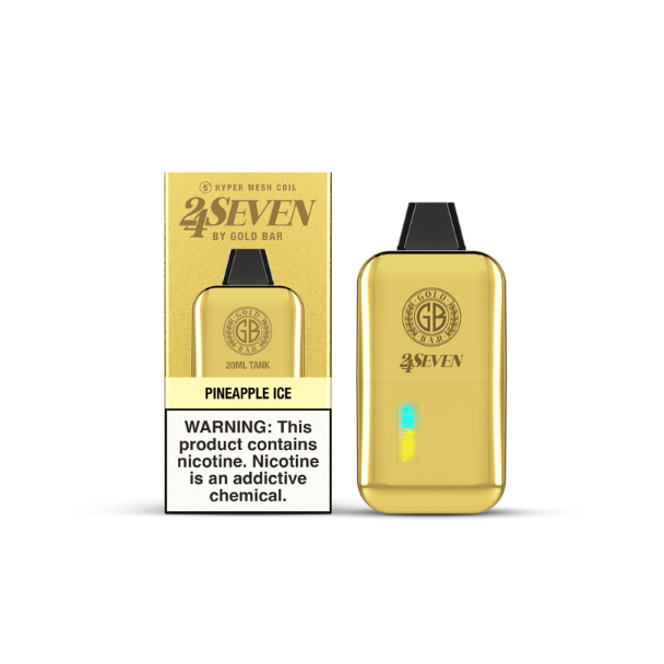 Gold Bar 24Seven 24000 Puff Disposable -  Pineapple Ice