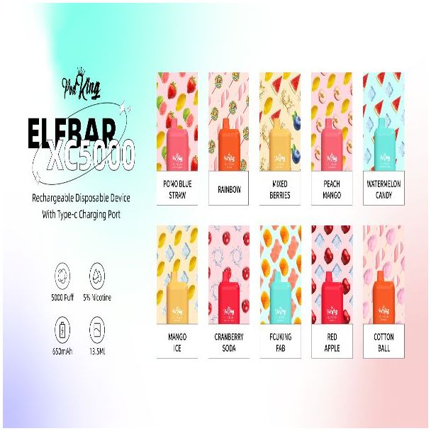 Pod King x Elf Bar XC5000 Disposable 10-Pack Flavor List Bulk Price!