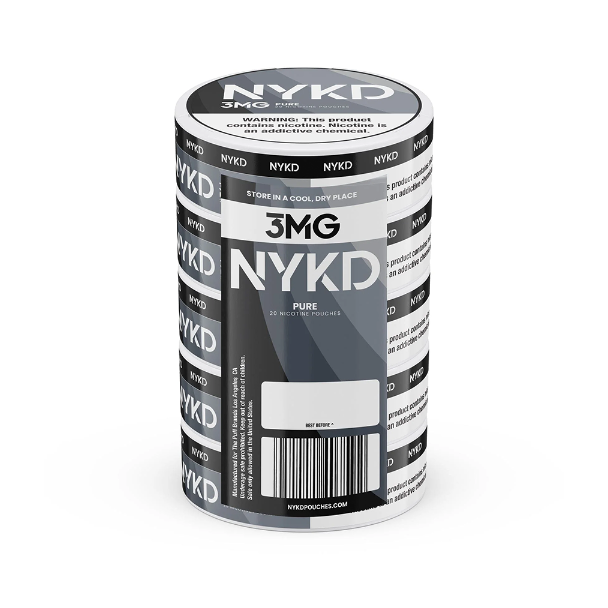 Best Deal NYKD Nicotine Pouches 20ct Can (5 Pack) - Pure 3mg