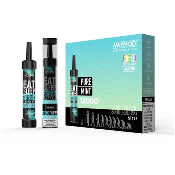 Best Deal VapMod DHose Bar QD71 12000 Puffs Rechargeable Disposable - Pure Mint