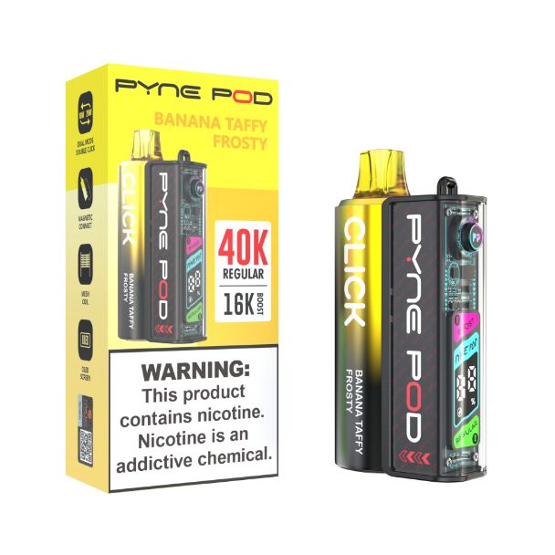 Pyne Pod Click 40,000 Puffs Disposable Banana Taffy Frosty