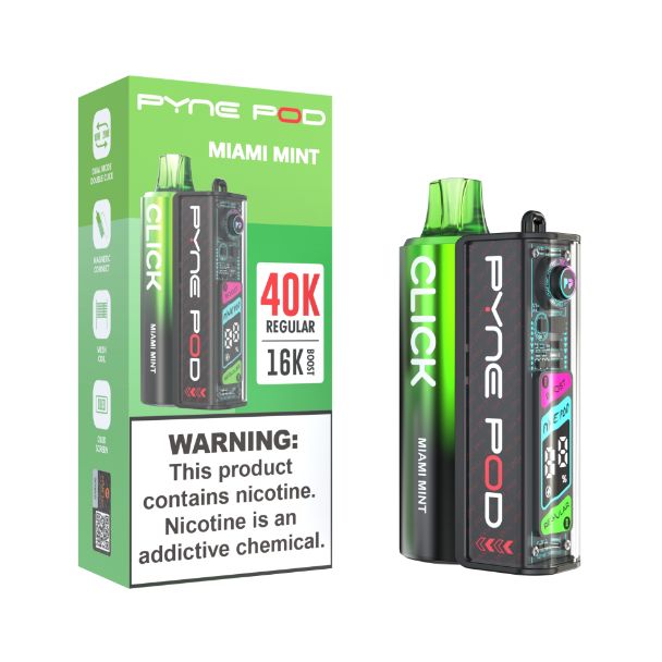 Pyne Pod Click 40,000 Puffs Disposable Miami Mint