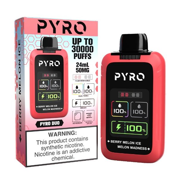 Pyro DUO 30000 Puffs Disposable - Berry Melon Ice / Melon Madness