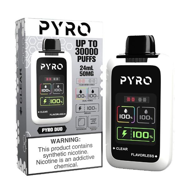 Pyro DUO 30000 Puffs Disposable - Clear / Flavorless