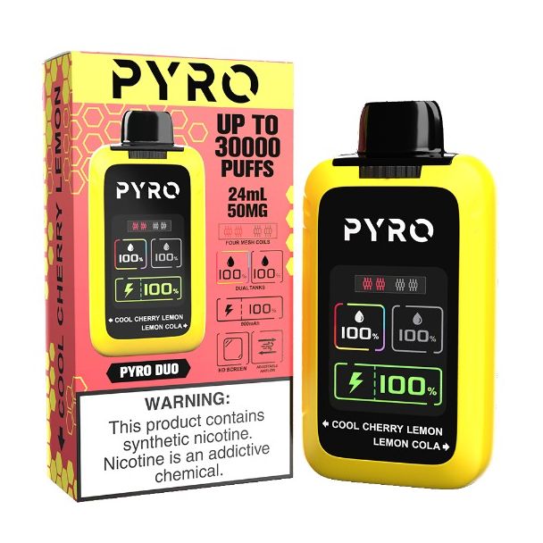 Pyro DUO 30000 Puffs Disposable - Cool Cherry Lemon / Lemon Cola