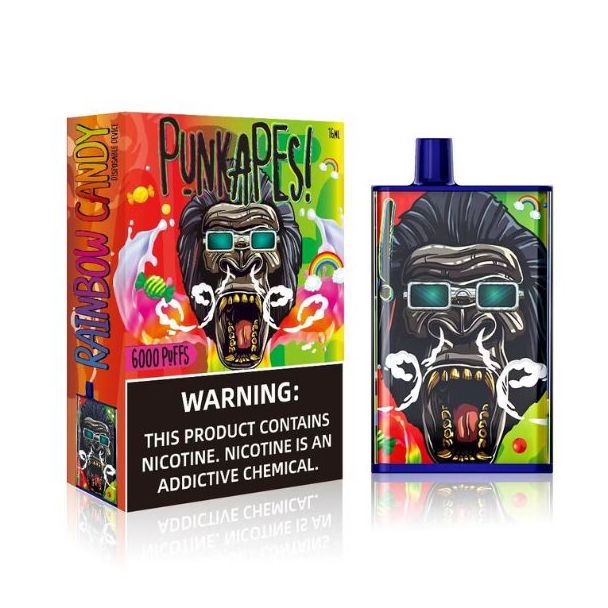 Best Deal PunkApes 6000 Puffs Disposable - Rainbow Candy
