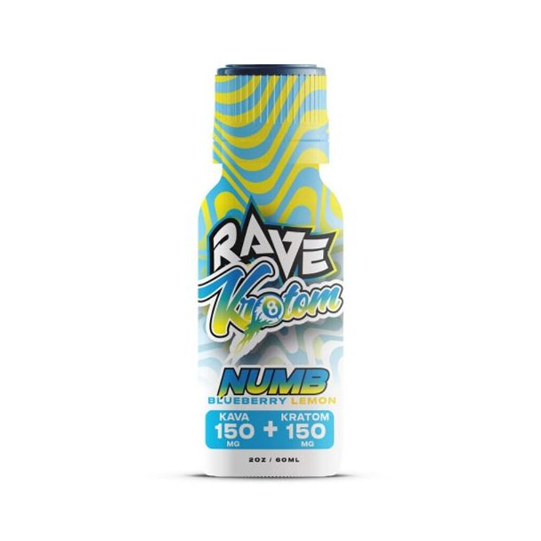 Rave Kratom Kratom Shot - Blueberry Lemon (Numb)