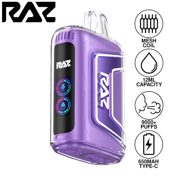 RAZ TN9000 9000 Puffs Disposable Grape Ice
