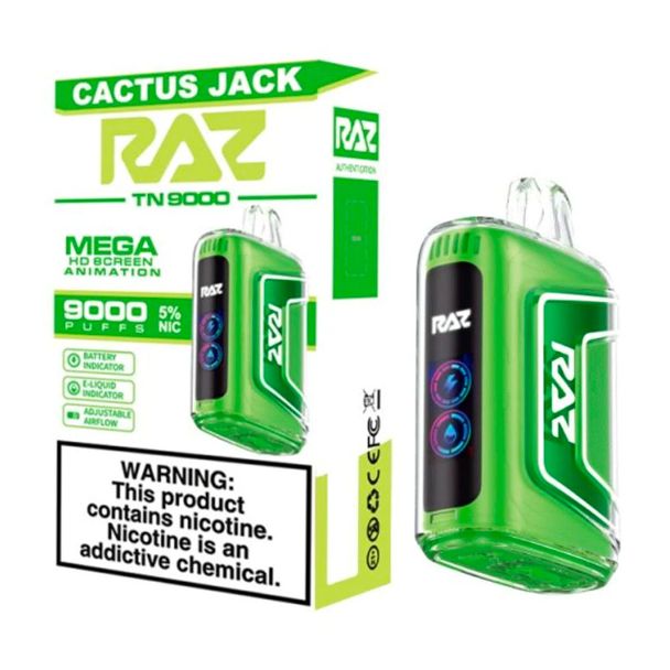 RAZ TN9000 9000 Puffs Disposable Cactus Jack Packaging