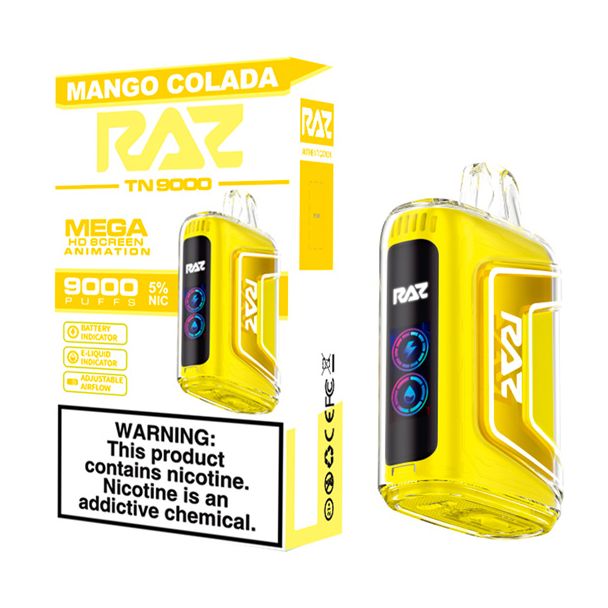 RAZ TN9000 9000 Puffs Disposable Mango Colada Packaging
