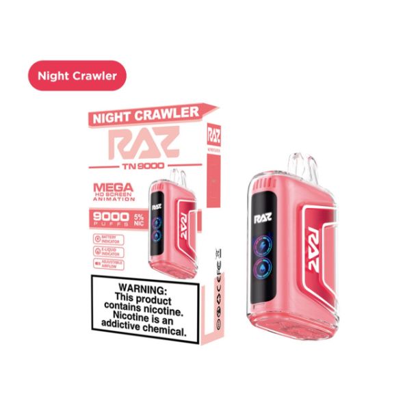 RAZ TN9000 9000 Puffs Disposable Night Crawler Packaging
