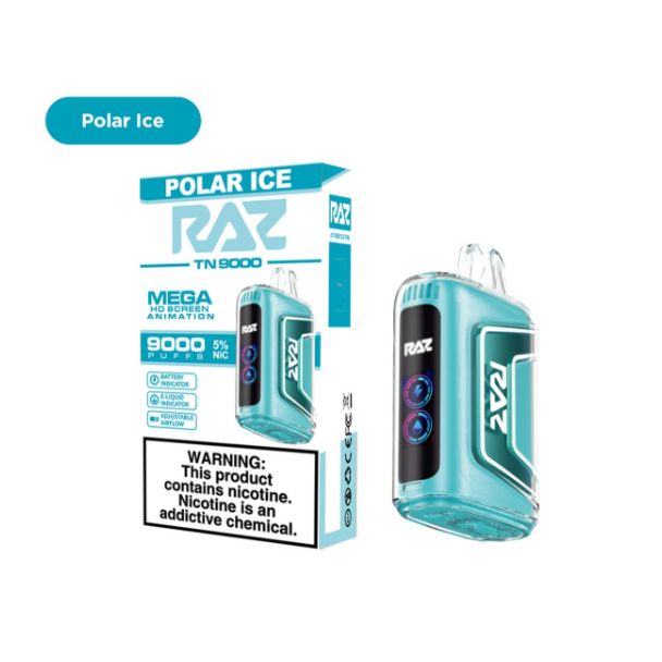 RAZ TN9000 9000 Puffs Disposable Polar Ice Packaging
