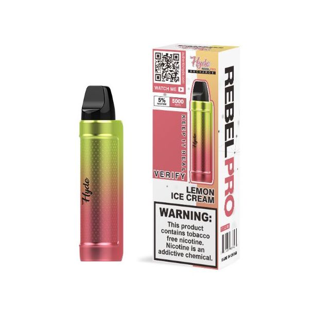 Lemon Ice Cream Hyde Rebel PRO 5000 Puffs Single Disposable