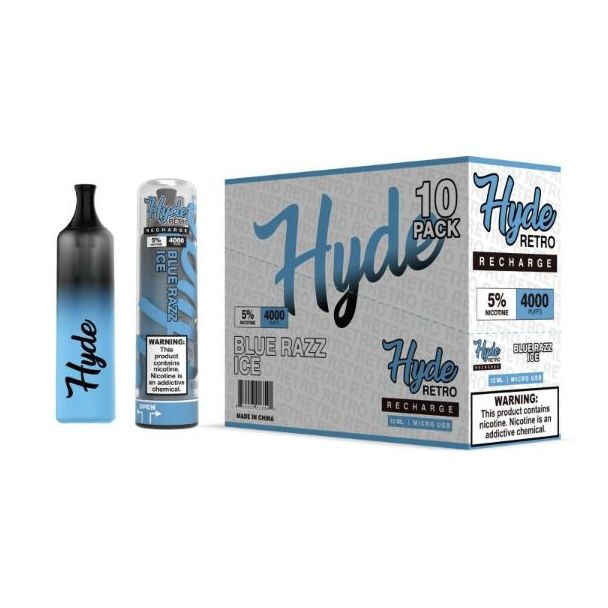 Blue Razz Ice Hyde Retro Recharge Disposable 10-Pack