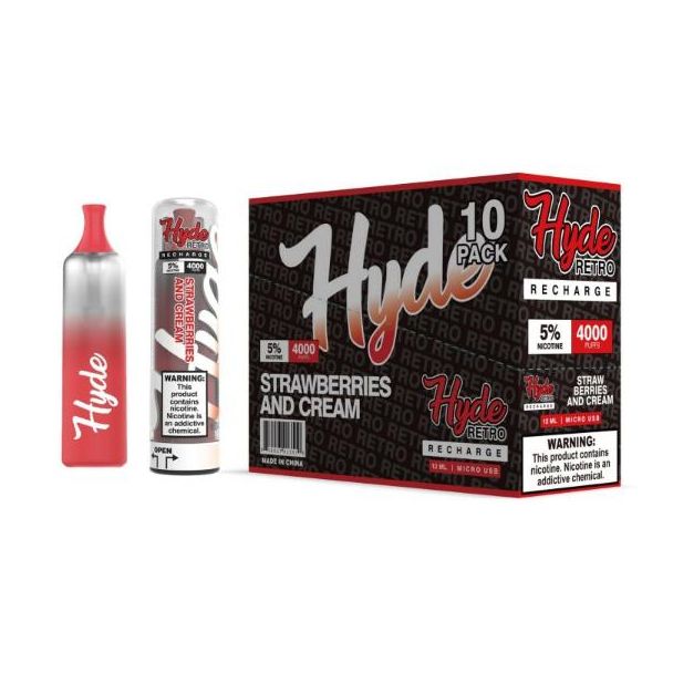 Strawberries and Cream Hyde Retro Recharge Disposable 10-Pack