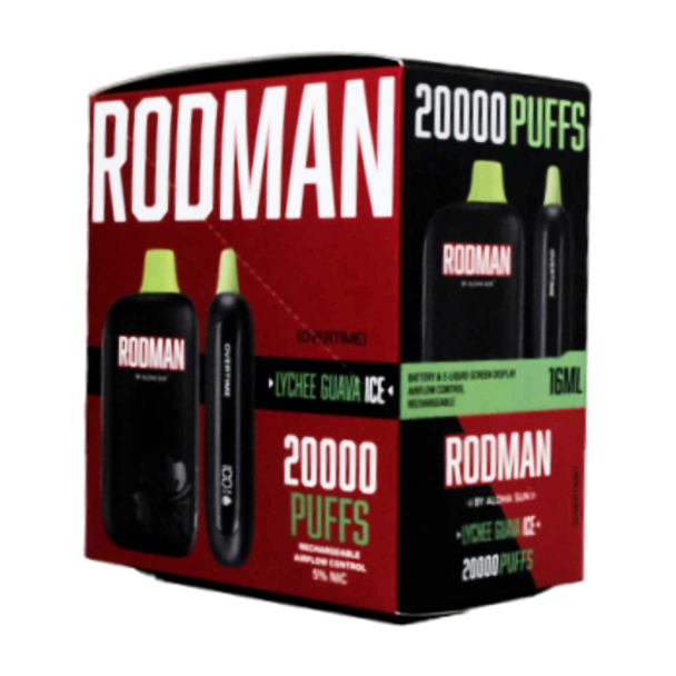RODMAN by Aloha Sun 20000 Puffs Disposable Lychee Guava Ice 5-Pack