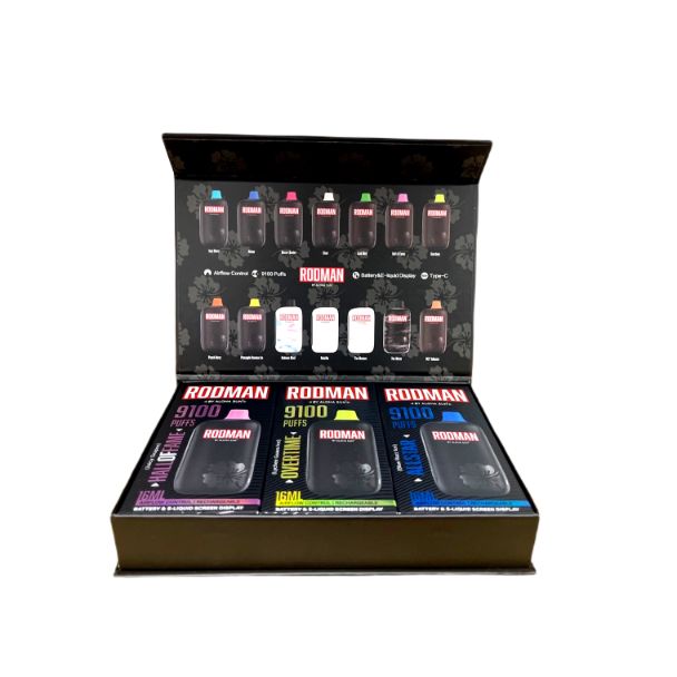 Rodman by Aloha Sun 9100 Puffs Disposable 3-Pack Sample Box Ejuices Wholesale flavors