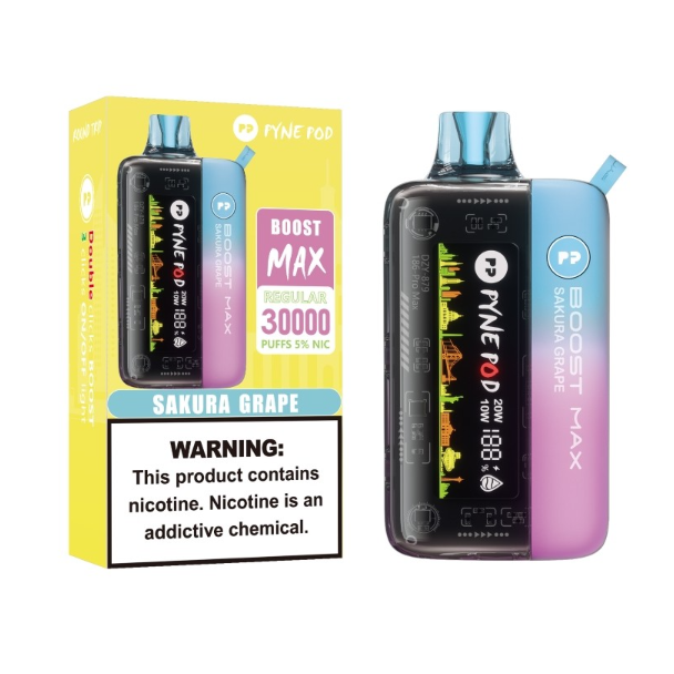 Best Deal Pyne Pod Boost Pro Max 30,000 Puffs Disposable - Sakura Grape