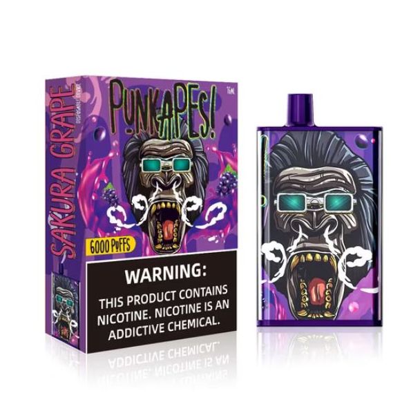 Best Deal PunkApes 6000 Puffs Disposable - Sakura Grape
