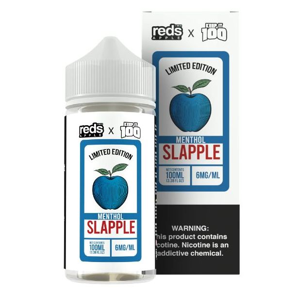 7Daze Reds Apple X Keep It 100 Slapple Menthol 100mL-6mg