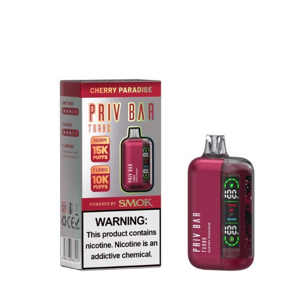 SMOK Priv Bar Turbo 15000 Puffs Disposable Cherry Paradise