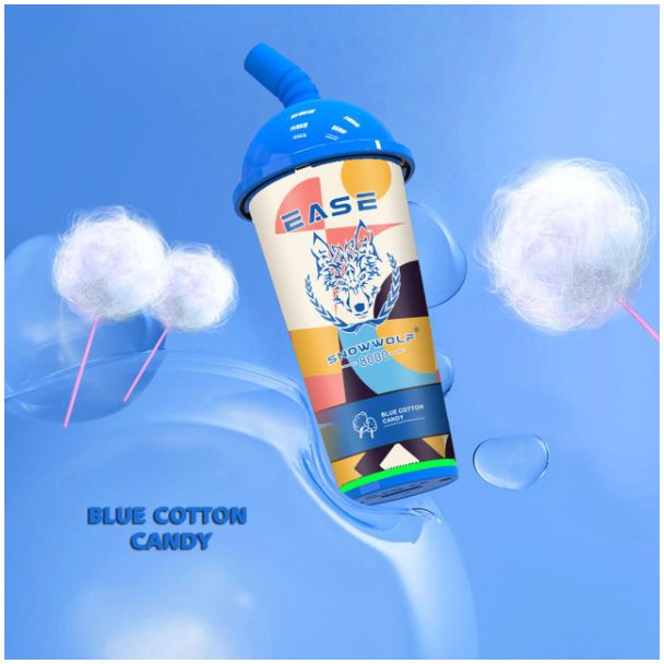 SnowWolf Ease 8000 Puffs Single Disposable Blue Cotton Candy