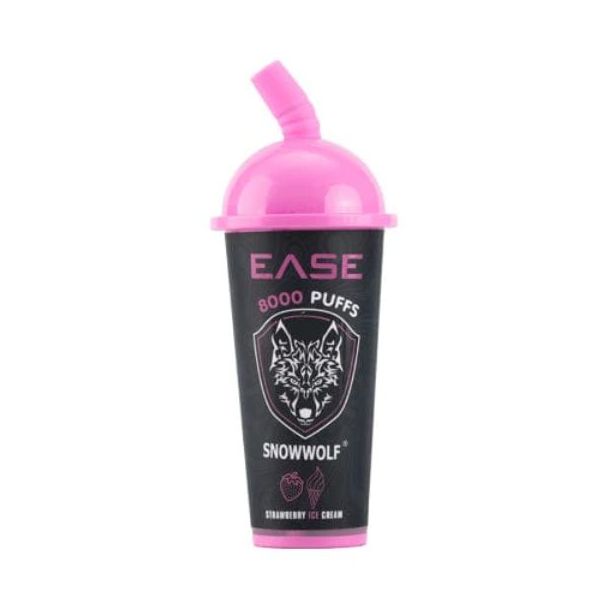 Strawberry Ice Cream SnowWolf Ease 8000 Puffs Disposable 10-Pack Bulk Sale!