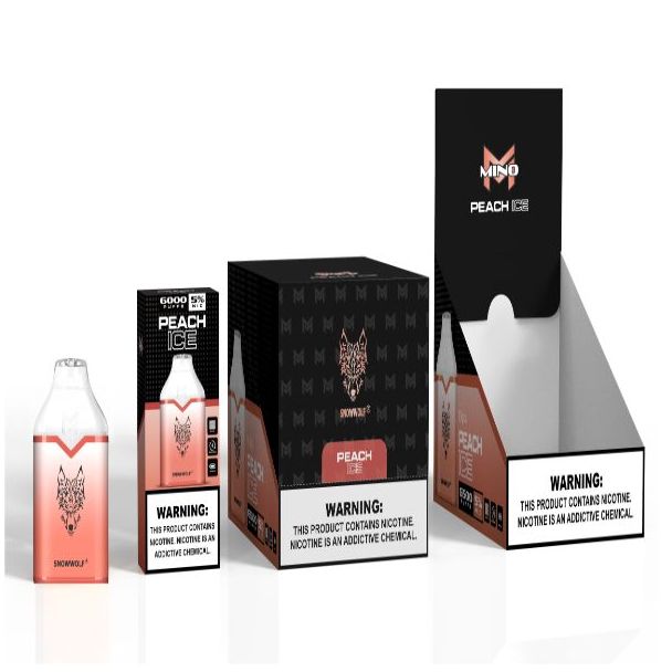 Peach Ice Snowwolf Mino 6500 Puffs Disposable 10-Pack