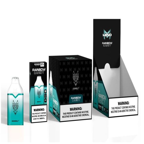 Rainbow Candy Snowwolf Mino 6500 Puffs Disposable 10-Pack